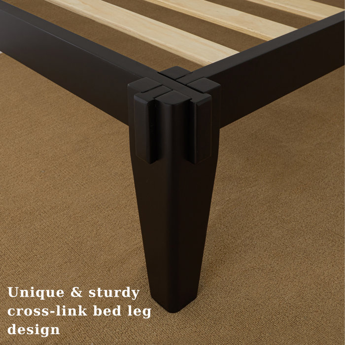 George Oliver Jamerian Chalipa Solid Wood Platform Bed Frame Without ...
